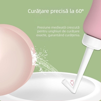 Irigator perineal manual pentru igiena intimă feminină; duză retractabilă; material EVA de calitate medicală; FDA certificat