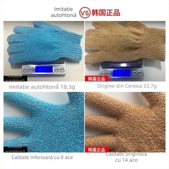 Mănușă de baie cu cinci degete – exfoliant din poliester, pentru corp și spate, potrivită pentru copii
