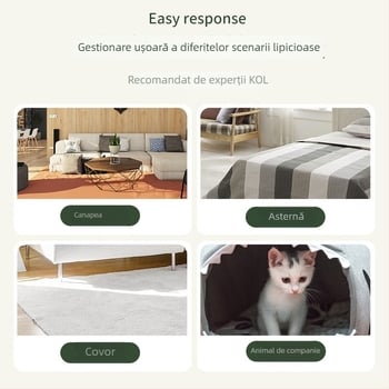 Îndepărtător de păr pentru animale de companie – electrostatic, pentru pisici și câini, pentru covoare de uz casnic, plastic, brand Seven Oh