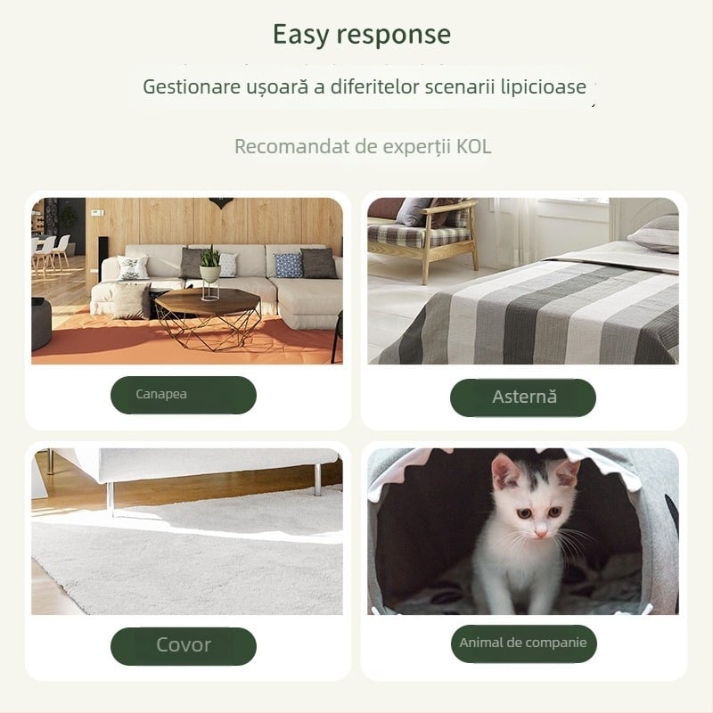 Îndepărtător de păr pentru animale de companie – electrostatic, pentru pisici și câini, pentru covoare de uz casnic, plastic, brand Seven Oh