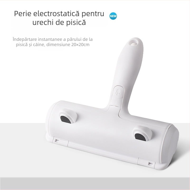 Îndepărtător de păr pentru animale de companie – electrostatic, pentru pisici și câini, pentru covoare de uz casnic, plastic, brand Seven Oh