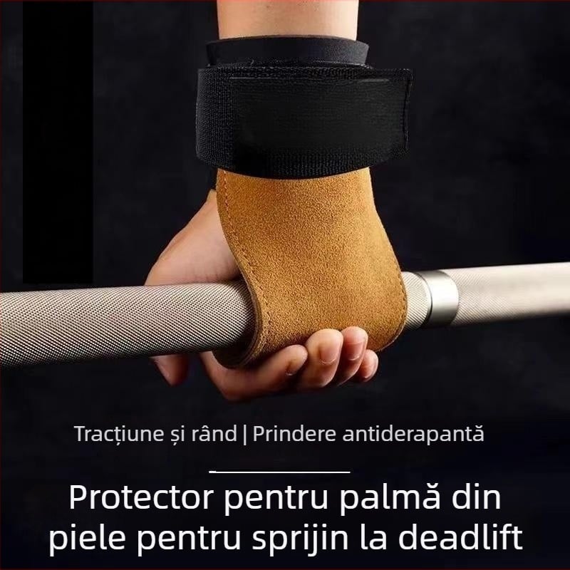 Bandă de încheietură din piele cu protecție a palmei pentru prindere – universală
