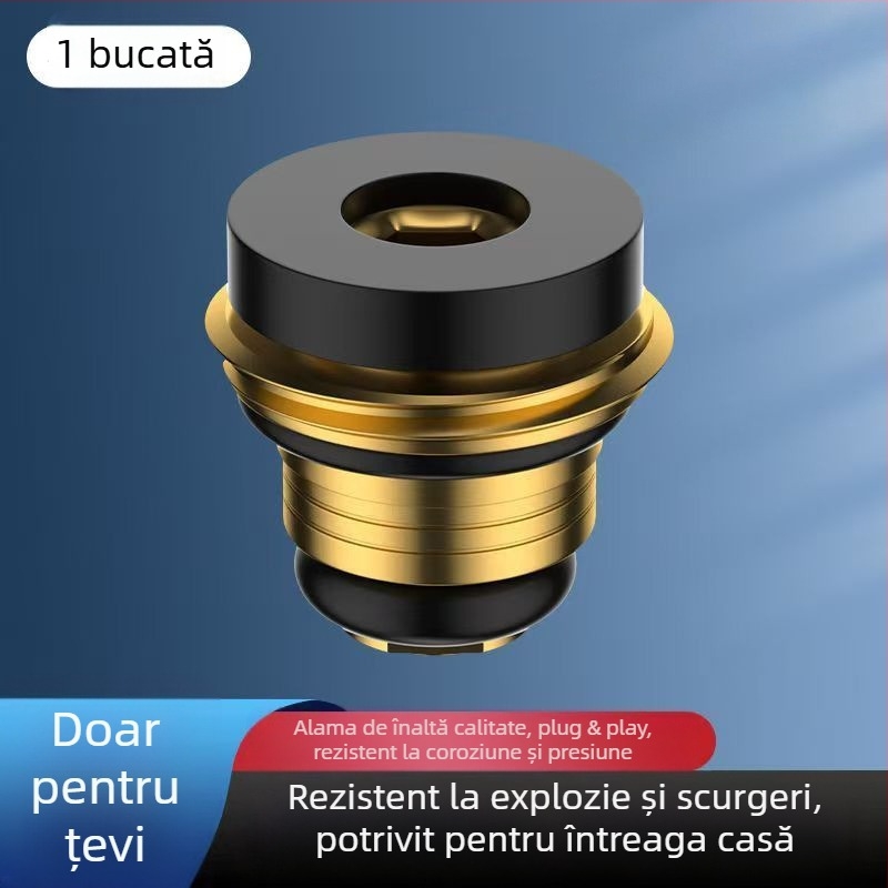 Supapă unghiulară din cupru cu garnitură de etanșare pentru montaj încorporat