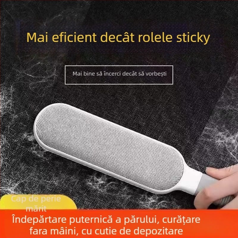 Perie de îndepărtare a scamelor – ABS plastic, îndepărtează părul de pisică, Include cutie de curățare, Design modern minimalist