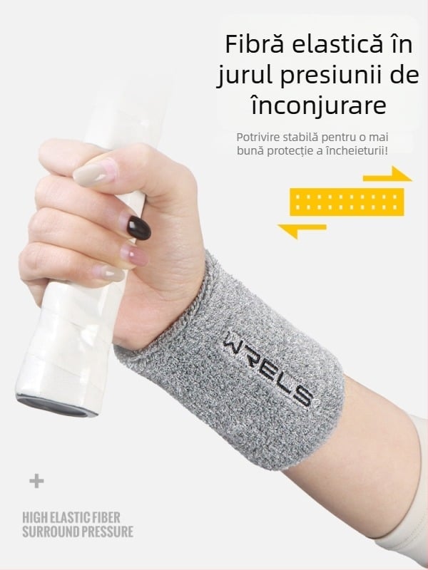 Bandă pentru încheietura cu compresie înaltă și absorbție a transpirației – fibră poliesterică, protecție a încheieturii, bandă pentru încheietură