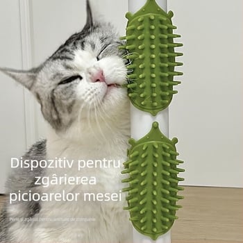 Instrument de îngrijire a pisicilor cu pieptăn curbat din TPE — masaj durabil pentru pisici cu blană lungă