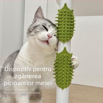 Instrument de îngrijire a pisicilor cu pieptăn curbat din TPE — masaj durabil pentru pisici cu blană lungă