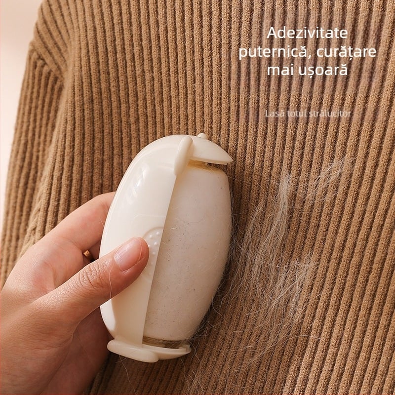 Îndepărtător de păr pentru animale de companie – Role ovală cu design de desene animate, lavabil, portabil, din plastic, Brand Youren, Vara 2024, stil modern minimalist