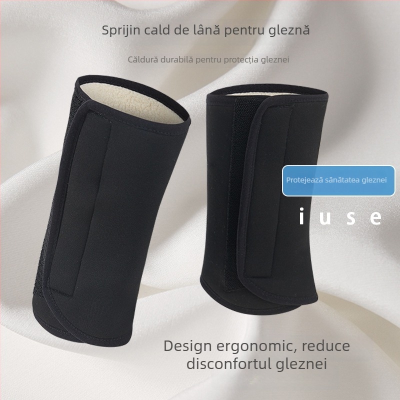 Protecție pentru gleznă din poliester (Material: Poliester; Parte protejată: Gleznă; Activități: alergare, ciclism)