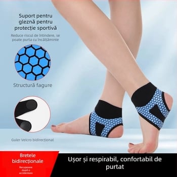 Gleznă ortopedică pentru protecție împotriva entorsei — bandaj sportiv profesional pentru fixare gleznă • Material: nylon + spandex • Potrivit pentru baschet • Parte protejată: gleznă • Ambalare: 500 buc