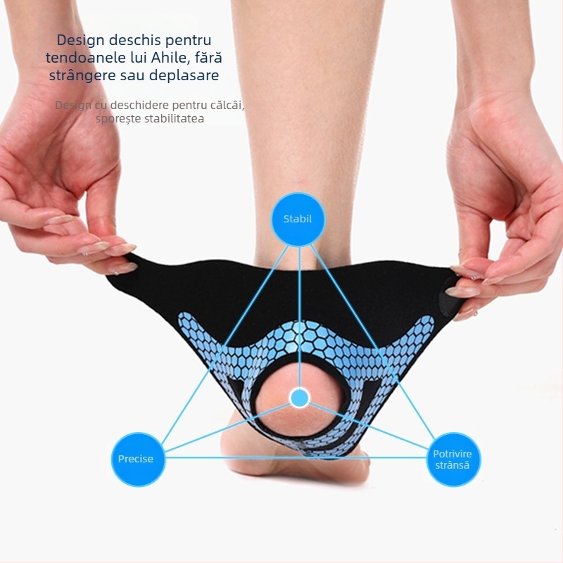 Gleznă ortopedică pentru protecție împotriva entorsei — bandaj sportiv profesional pentru fixare gleznă • Material: nylon + spandex • Potrivit pentru baschet • Parte protejată: gleznă • Ambalare: 500 buc