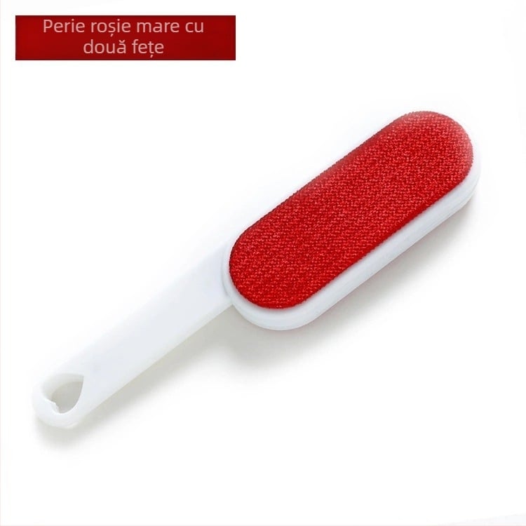 Perie pentru haine, dublă față, rotativă, electrostatică, din plastic