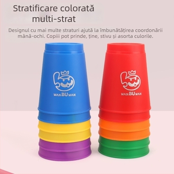 ohern Joc de concurs cu pahare pentru stivuire – Viteză, Puzzle și Logică, Joc de interior, 7–14 ani, Ambalaj: geantă, cutie color, pungă OPP