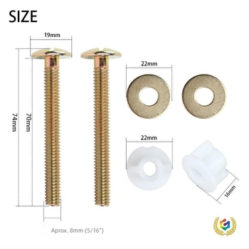 Set șuruburi fixare capac toaletă, oțel inoxidabil, origine: Xiamen, stil chinezesc