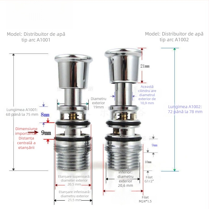 Corpul diverterului pentru cadă cu nucleu de ventil — cap de duș montat la suprafață; CE certificat; Material: Alt; Fără serviciu de instalare