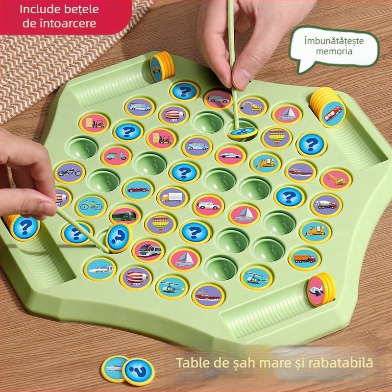 Joc de masă educațional de memorie și potrivire pentru familie — din plastic, brand SIBEISI, pentru copii 4-14 ani, ambalaj cutie colorată