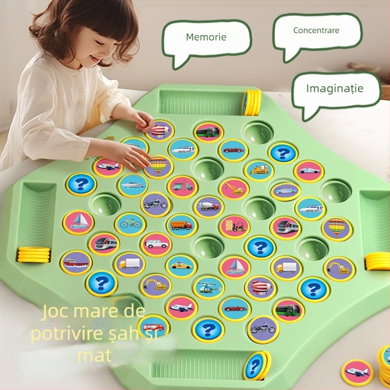 Joc de masă educațional de memorie și potrivire pentru familie — din plastic, brand SIBEISI, pentru copii 4-14 ani, ambalaj cutie colorată