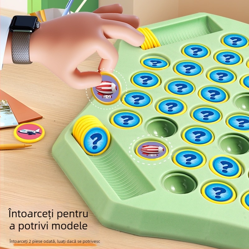 Joc de masă educațional de memorie și potrivire pentru familie — din plastic, brand SIBEISI, pentru copii 4-14 ani, ambalaj cutie colorată