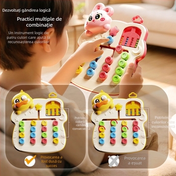 Joc educațional-puzzle pentru copii cu recunoaștere de culoare și gândire logică (Material: plastic; Vârsta: 4–6 ani; Ambalare: pungă; 3C: 2024152202054298)