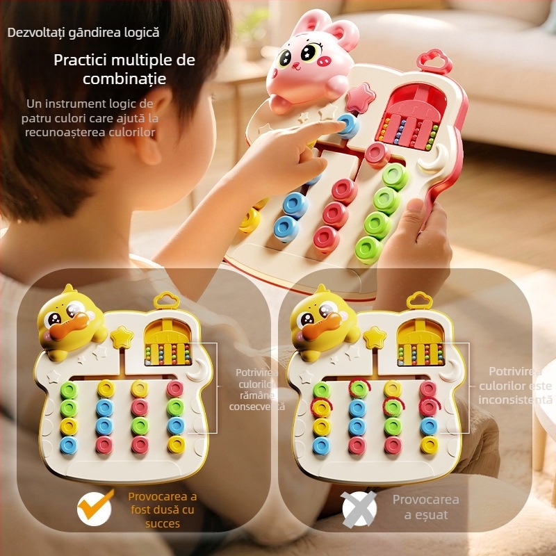 Joc educațional-puzzle pentru copii cu recunoaștere de culoare și gândire logică (Material: plastic; Vârsta: 4–6 ani; Ambalare: pungă; 3C: 2024152202054298)