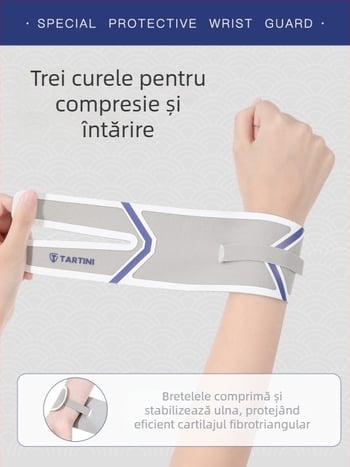 Orteză pentru încheietura Tartini, TFCC, universală, material spandex-nylon, protecție la încheietură pentru badminton și tenis