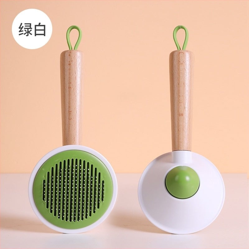 Da Da Bear Pieptene pentru pisici, îndepărtarea părului, cu ace auto-curățare, eliminare păr cu un singur click, ABS/ oțel inoxidabil