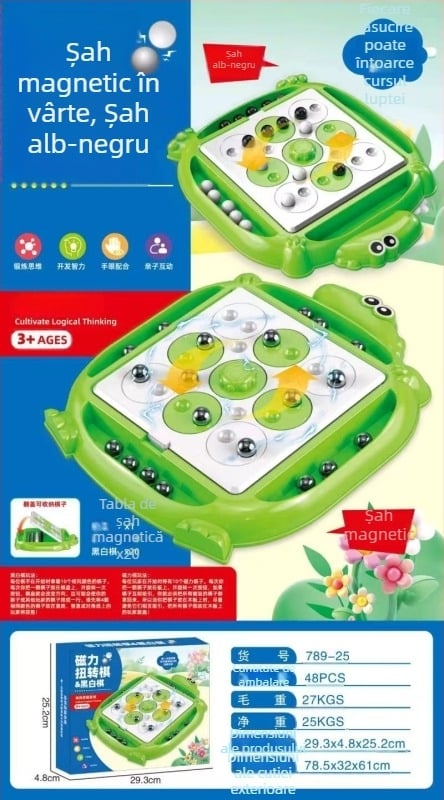 Joc de masă pentru copii cu șah magnetic senzorial pentru gândire logică (Material: plastic; Caracteristici speciale: Exersarea raționamentului logic; Vârsta potrivită: 7–14 și 15–35; Codul produsului: 789-25--28)