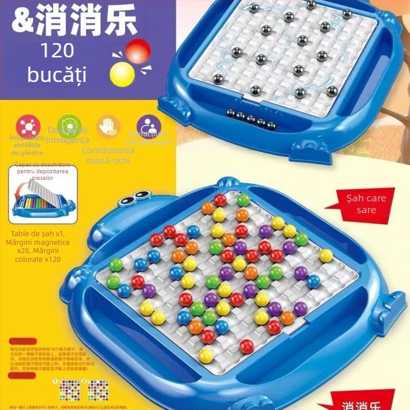 Joc de masă pentru copii cu șah magnetic senzorial pentru gândire logică (Material: plastic; Caracteristici speciale: Exersarea raționamentului logic; Vârsta potrivită: 7–14 și 15–35; Codul produsului: 789-25--28)