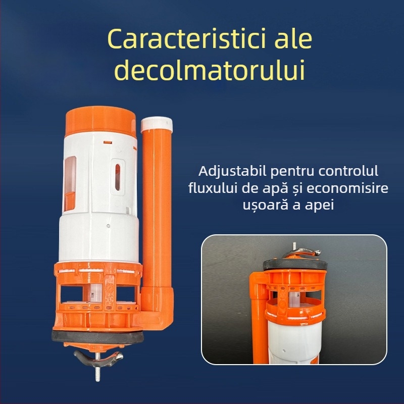 Kit de accesorii pentru rezervorul de toaletă: set universal din plastic pentru supapele de intrare a apei și evacuare