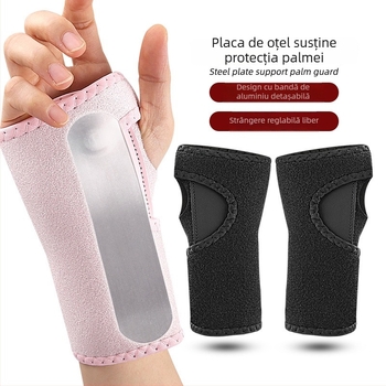 Bratieră pentru încheietura mâinii cu placă metalică reglabilă, susținere și protecție a palmei, potrivită pentru badminton și fitness