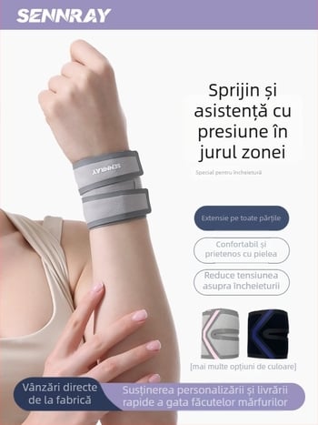 Sennray bandă pentru încheietura mâinii, țesătură din plasă respirabilă, absorbant de transpirație, protecție împotriva entorselor, potrivire universală pentru fitness și sport