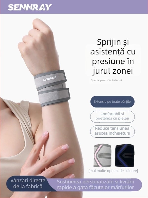 Sennray bandă pentru încheietura mâinii, țesătură din plasă respirabilă, absorbant de transpirație, protecție împotriva entorselor, potrivire universală pentru fitness și sport