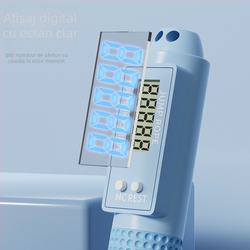 Sfoară de sărit cu rulmenți, PVC, cu numărător, echipament de fitness