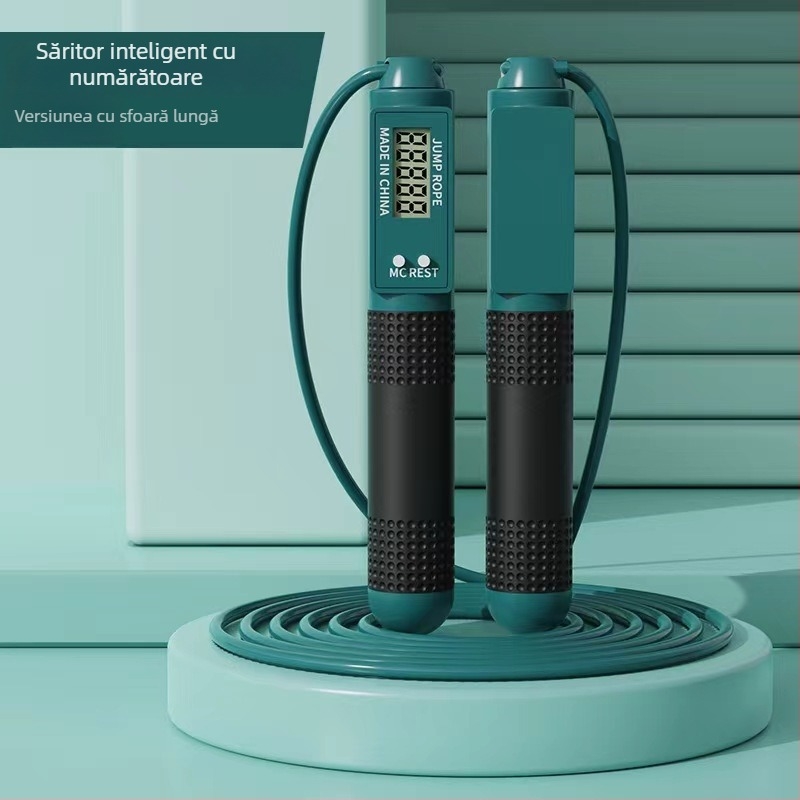 Sfoară de sărit cu rulmenți, PVC, cu numărător, echipament de fitness