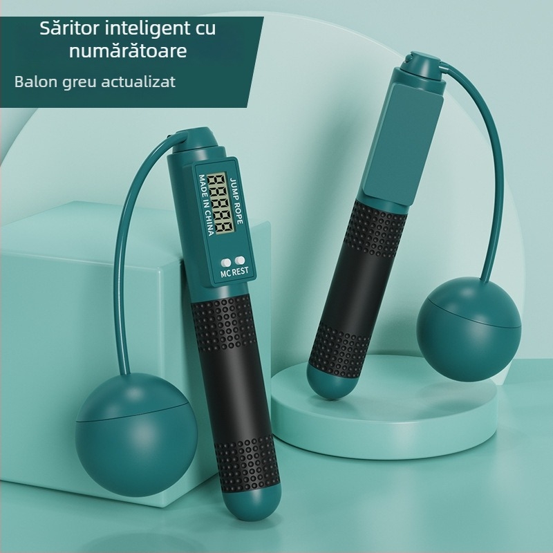 Sfoară de sărit cu rulmenți, PVC, cu numărător, echipament de fitness