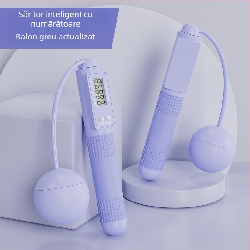 Sfoară de sărit cu rulmenți, PVC, cu numărător, echipament de fitness