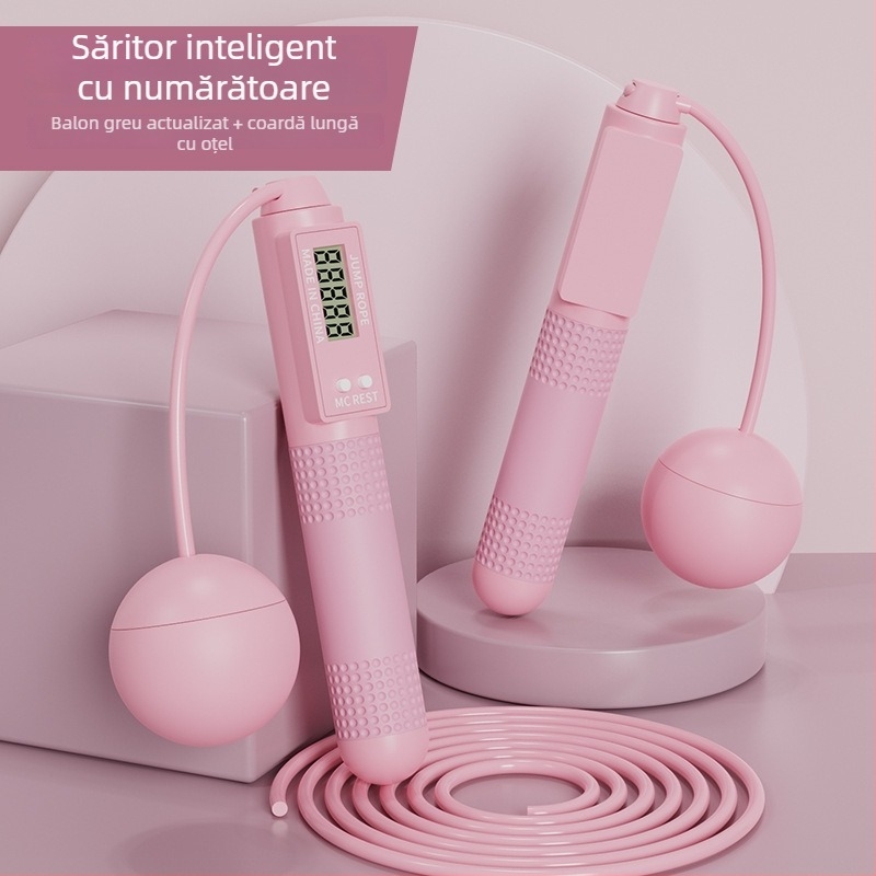 Sfoară de sărit cu rulmenți, PVC, cu numărător, echipament de fitness