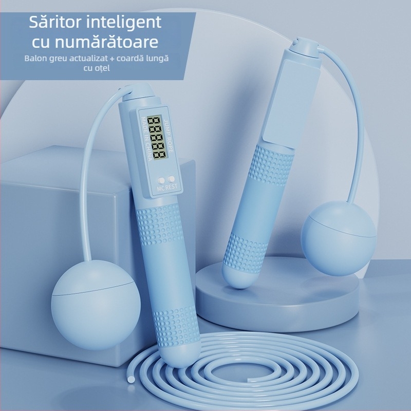 Sfoară de sărit cu rulmenți, PVC, cu numărător, echipament de fitness