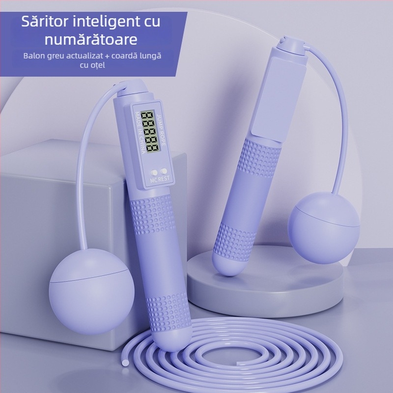 Sfoară de sărit cu rulmenți, PVC, cu numărător, echipament de fitness