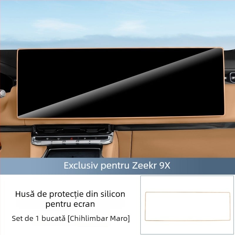 Acoperire protectoare din silicon pentru ecranul mașinii, protecție anti-zgârieturi și anti-coliziune, protecție totală, clasă superioară (Material: silicon; Model: Ji Krypton 9x; Piesă aplicabilă: consola centrală; Caracteristici: anti-zgârieturi, anti-co