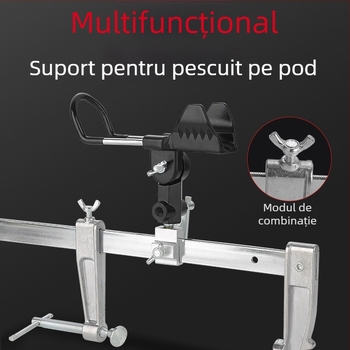 Suport pentru lansete din aliaj de aluminiu, fix, nerotativ, nepliabil