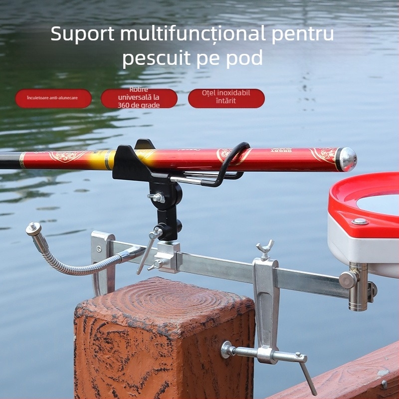 Suport pentru lansete din aliaj de aluminiu, fix, nerotativ, nepliabil