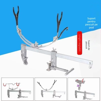 Suport universal pentru pescuit pe gheață și pe pod, braț de montaj pentru barcă/raft, clemă pentru balustradă, accesoriu multifuncțional de pescuit