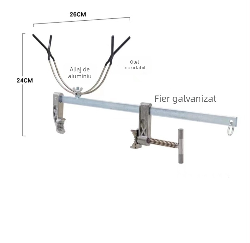 Suport universal pentru pescuit pe gheață și pe pod, braț de montaj pentru barcă/raft, clemă pentru balustradă, accesoriu multifuncțional de pescuit