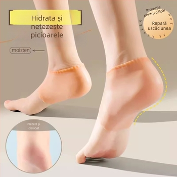 Protector de călcâi din silicon, ultra-subțire; anti-crăpare; pentru pantofi universali; stil: jumătate de pachet, casual zilnic; model: Altul
