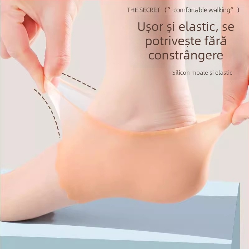 Protector de călcâi din silicon, ultra-subțire; anti-crăpare; pentru pantofi universali; stil: jumătate de pachet, casual zilnic; model: Altul