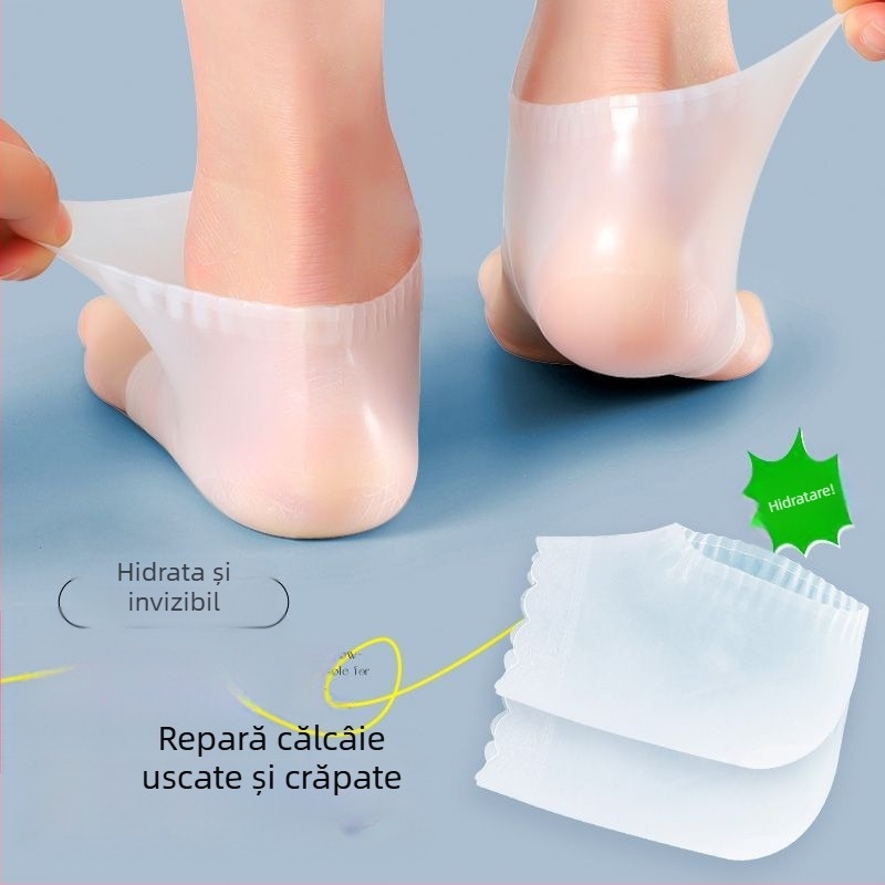 Protector de călcâi din silicon, ultra-subțire; anti-crăpare; pentru pantofi universali; stil: jumătate de pachet, casual zilnic; model: Altul