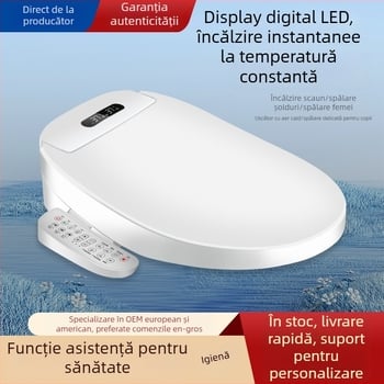 Capac de toaletă inteligent cu sterilizare, compatibil universal, funcționare automată, încălzire a șezutului, duză cu autocurățire, uscare cu aer cald, reglare temperatură apei, reglare presiune apei, model 510-08B
