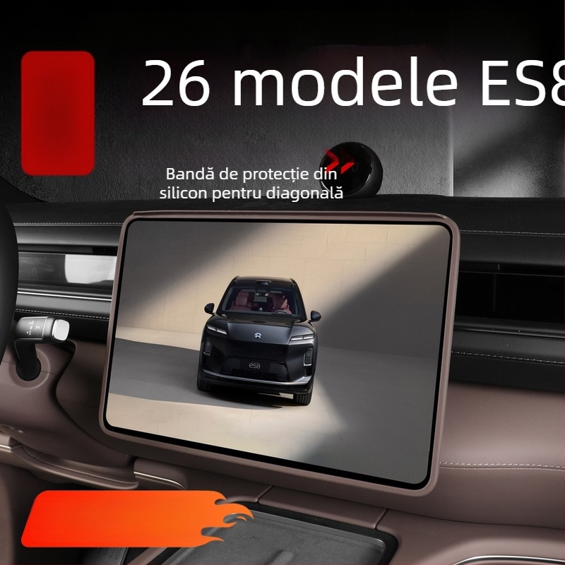 Protecție ecran pentru consola centrală NIO ES8, din silicon, film interior, montaj autoadeziv