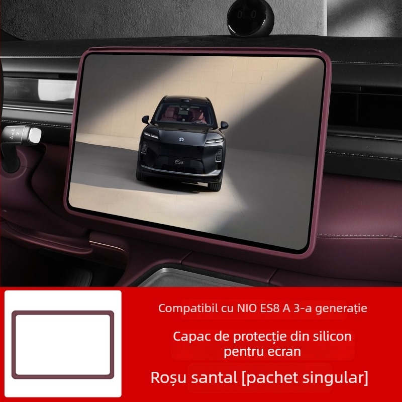 Protecție ecran pentru consola centrală NIO ES8, din silicon, film interior, montaj autoadeziv